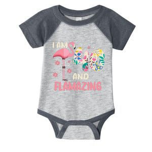 I Am 40 And Flamazing Bithday Flamingo 40th Bday Celebration Infant Baby Jersey Bodysuit