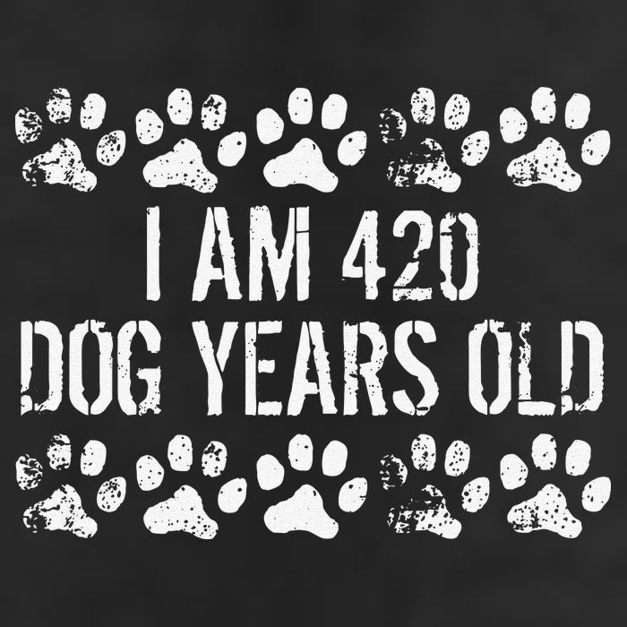 I Am 420 Dog Years Old Funny 60th Birthday 7 Panel Mesh Trucker Snapback Hat