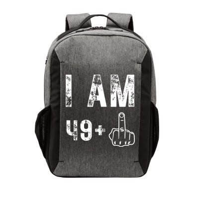 I Am 49 Plus Middle Finger 50th Birthday Vector Backpack