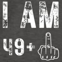 I Am 49 Plus Middle Finger 50th Birthday Vector Backpack