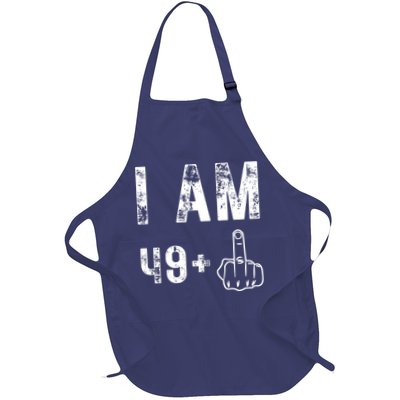 I Am 49 Plus Middle Finger 50th Birthday Apron