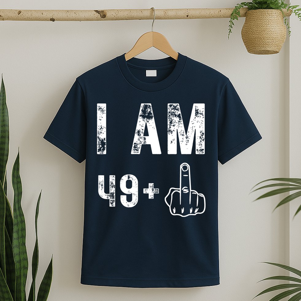 I Am 49 Plus Middle Finger 50th Birthday T-Shirt