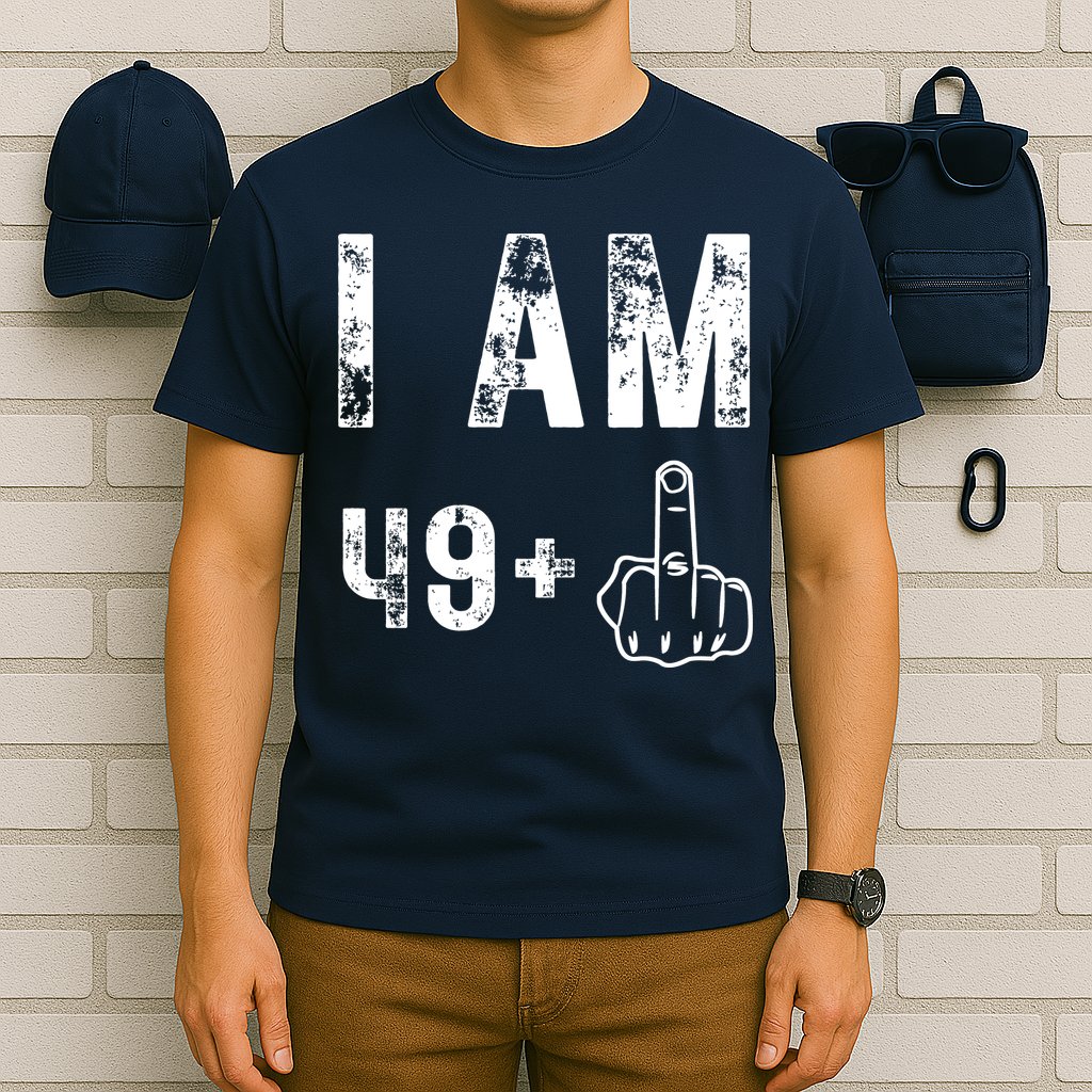 I Am 49 Plus Middle Finger 50th Birthday T-Shirt