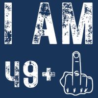 I Am 49 Plus Middle Finger 50th Birthday 16 in Basic Backpack