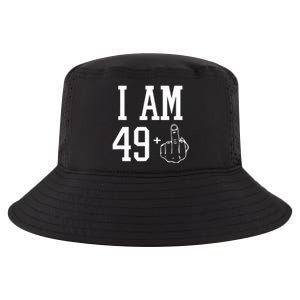 I Am 49 Plus Middle Finger Sarcastic 50th Birthday Cool Comfort Performance Bucket Hat