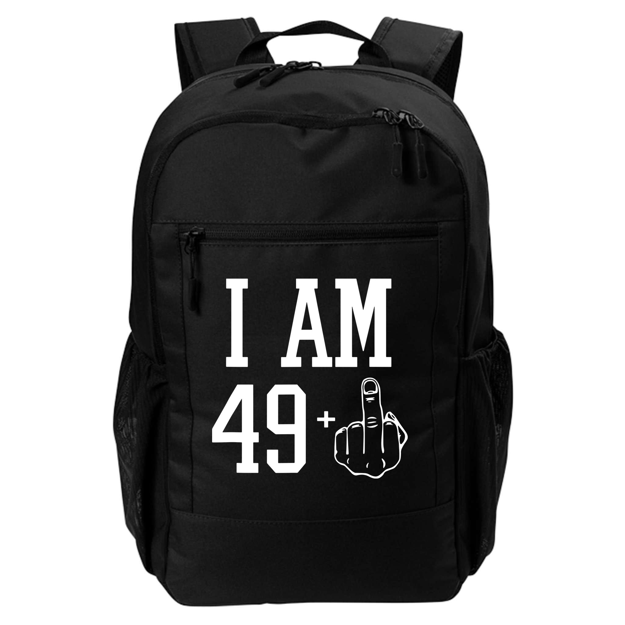 I Am 49 Plus Middle Finger Sarcastic 50th Birthday Backpack