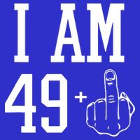 I Am 49 Plus Middle Finger Sarcastic 50th Birthday Zip Tote Bag