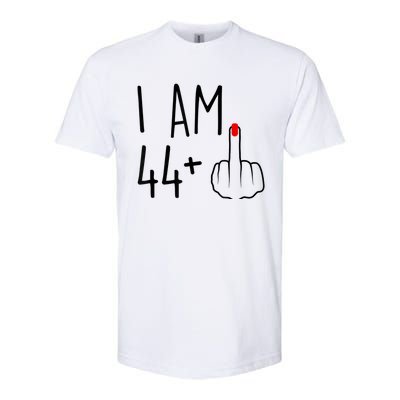 I Am 44 Plus 1 Middle Finger For A 45th Birthday For Wo Softstyle® CVC T-Shirt