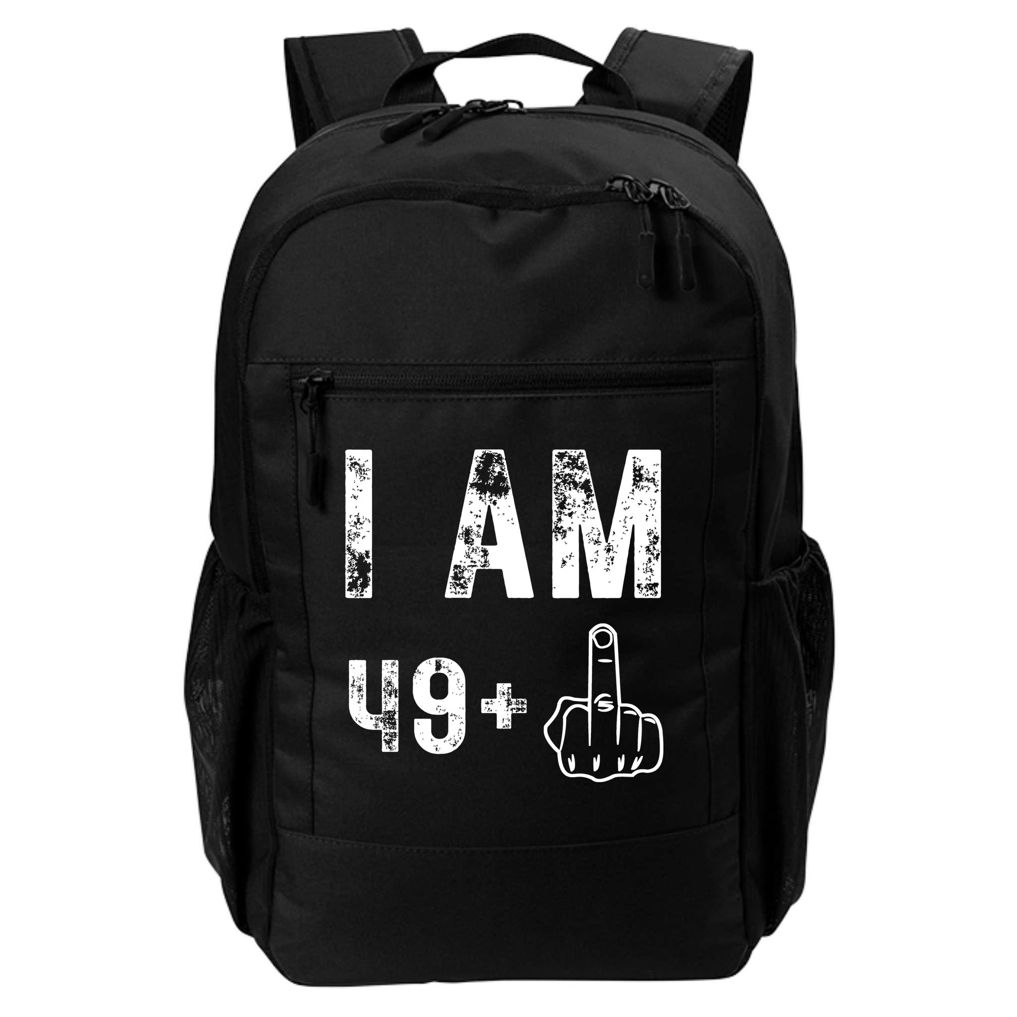 I Am 49 Plus Middle Finger 50th Birthday Backpack