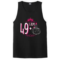 I Am 49 Plus 1 Middle Finger 49th Women Birthday Funny PosiCharge Competitor Tank