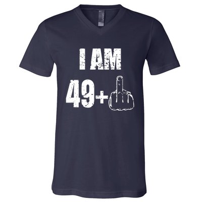 I Am 50 49 Plus One Funny 50th Birthday 1967 V-Neck T-Shirt