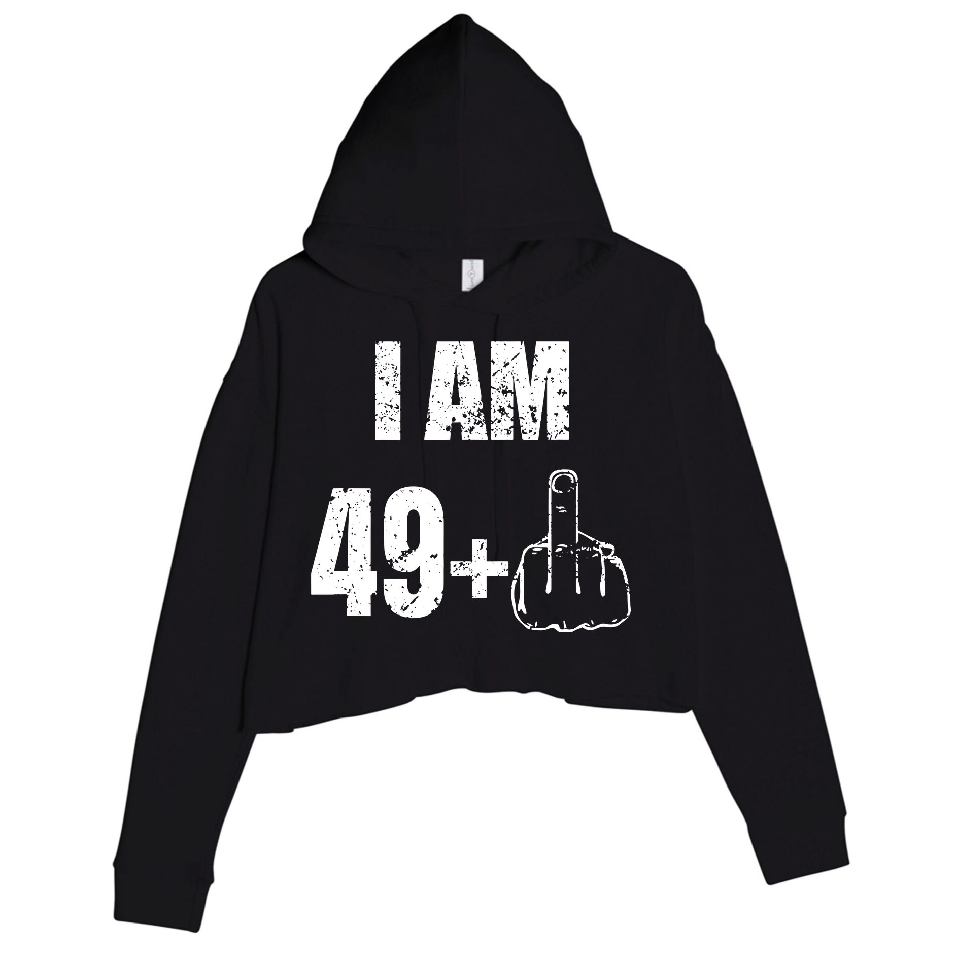 I Am 50 49 Plus One Crop Fleece Hoodie