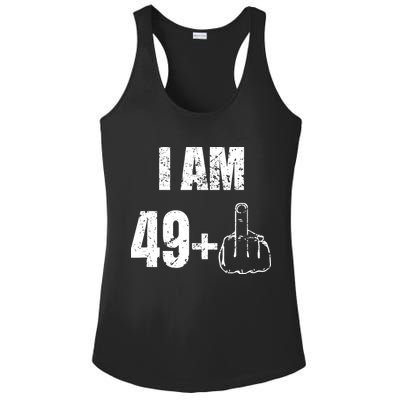 I Am 50 49 Plus One Ladies PosiCharge Competitor Racerback Tank