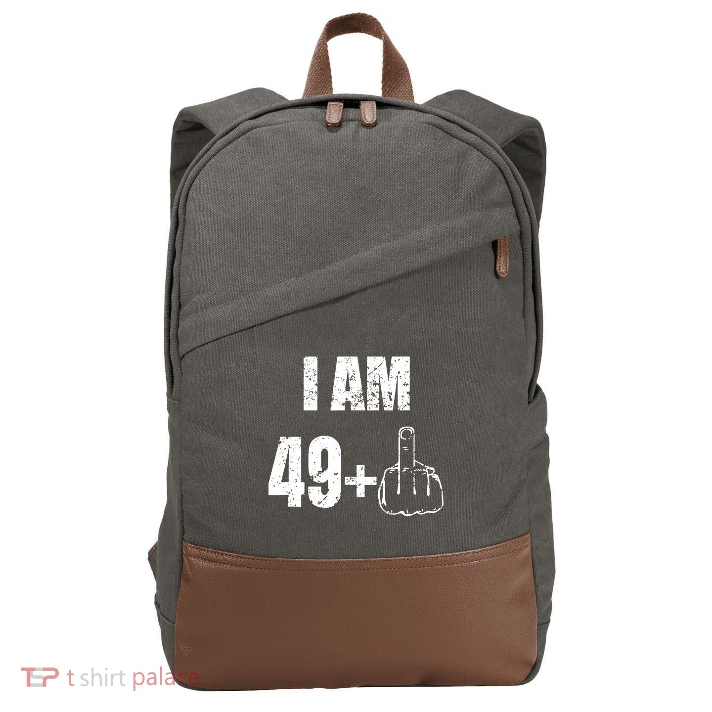 I Am 50 49 Plus One Cotton Canvas Backpack