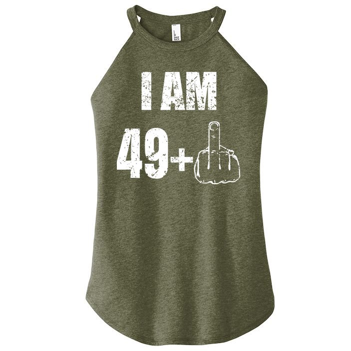 I Am 50 49 Plus One Women's Perfect Tri Rocker Tank
