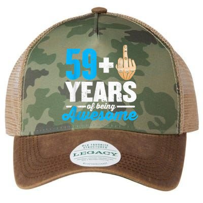 I am 59 plus 1 middle finger for a 60th Birthday Legacy Tie Dye Trucker Hat