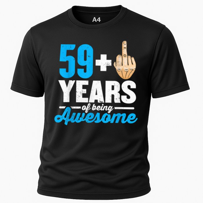 I am 59 plus 1 middle finger for a 60th Birthday Cooling Performance Crew T-Shirt