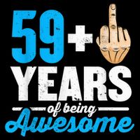 I am 59 plus 1 middle finger for a 60th Birthday Backpack