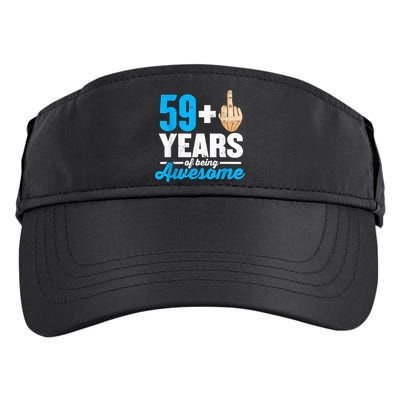 I am 59 plus 1 middle finger for a 60th Birthday Adult Drive Performance Visor
