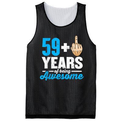 I am 59 plus 1 middle finger for a 60th Birthday Mesh Reversible Basketball Jersey Tank