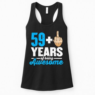 I am 59 plus 1 middle finger for a 60th Birthday Womens Tank Top