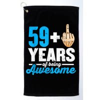 I am 59 plus 1 middle finger for a 60th Birthday Golf Towel