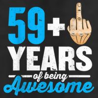 I am 59 plus 1 middle finger for a 60th Birthday Golf Towel