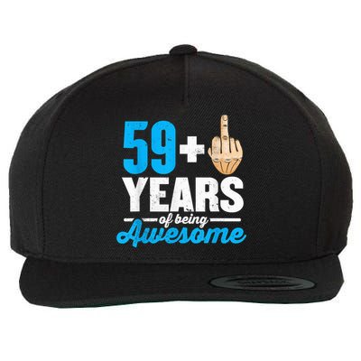 I am 59 plus 1 middle finger for a 60th Birthday Wool Snapback Cap
