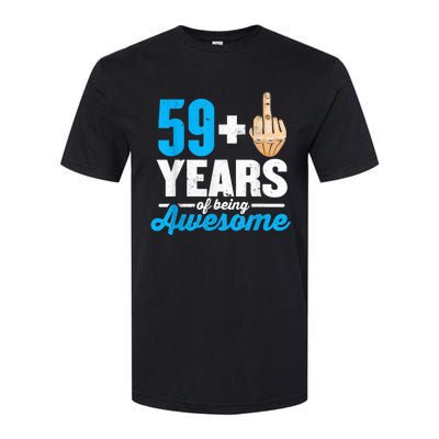 I am 59 plus 1 middle finger for a 60th Birthday Softstyle CVC T-Shirt