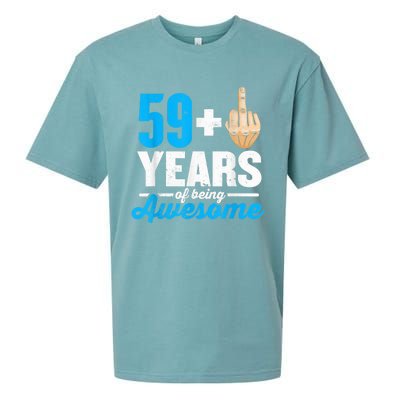 I am 59 plus 1 middle finger for a 60th Birthday Sueded Cloud Jersey T-Shirt