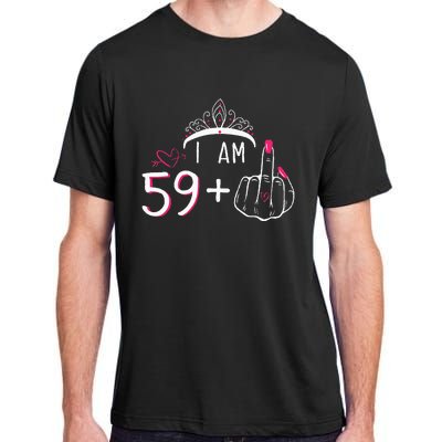 I Am 59 Plus 1 Middle Finger 60th Birthday Adult ChromaSoft Performance T-Shirt