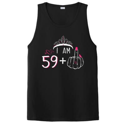 I Am 59 Plus 1 Middle Finger 60th Birthday PosiCharge Competitor Tank