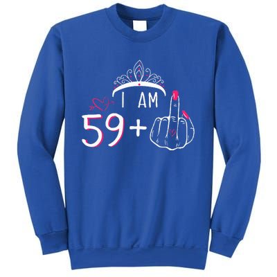 I Am 59 Plus 1 Middle Finger 60th Birthday Sweatshirt