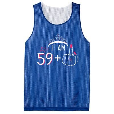 I Am 59 Plus 1 Middle Finger 60th Birthday Mesh Reversible Basketball Jersey Tank