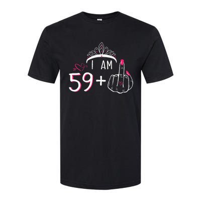 I Am 59 Plus 1 Middle Finger 60th Birthday Softstyle CVC T-Shirt