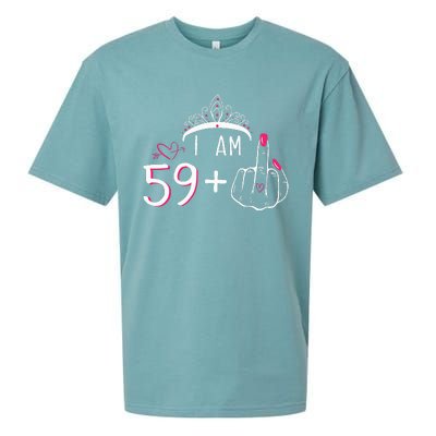 I Am 59 Plus 1 Middle Finger 60th Birthday Sueded Cloud Jersey T-Shirt