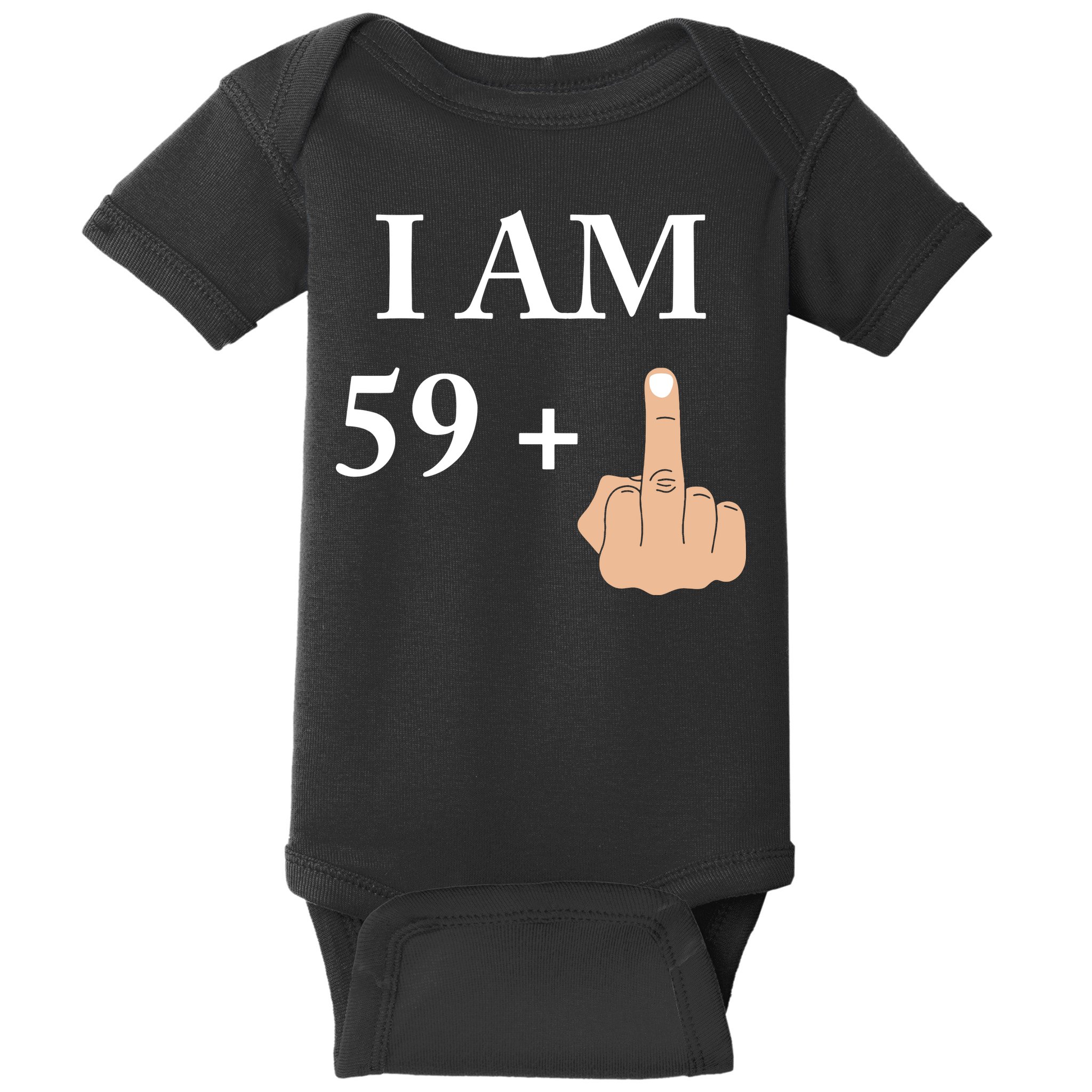 I Am 59 Plus 1 Funny 60th Birthday 1958 1959 Baby Bodysuit