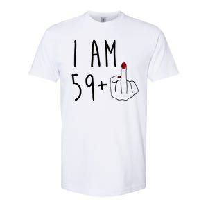 I Am 59 Plus Middle Finger Funny 60th Birthday Softstyle CVC T-Shirt