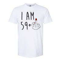 I Am 59 Plus Middle Finger Funny 60th Birthday Softstyle CVC T-Shirt