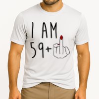 I Am 59 Plus Middle Finger Funny 60th Birthday Performance Shirt