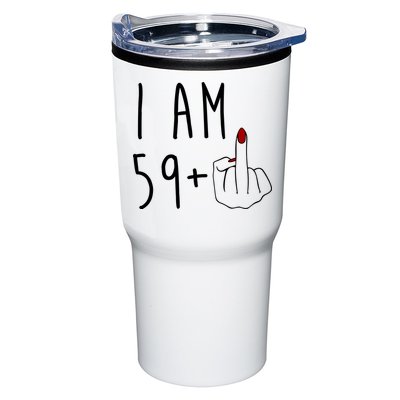 I Am 59 Plus Middle Finger Funny 60th Birthday Tumbler