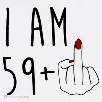 I Am 59 Plus Middle Finger Funny 60th Birthday Cooling Performance Long Sleeve Crew