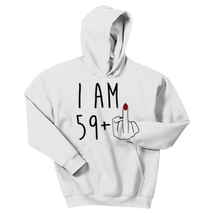 I Am 59 Plus Middle Finger Funny 60th Birthday Kids Hoodie