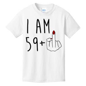 I Am 59 Plus Middle Finger Funny 60th Birthday Kids T-Shirt