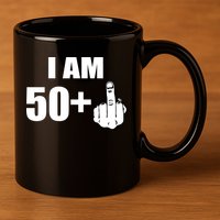 I Am 51 Middle Finger Funny 51st Birthday 11oz C Handle Ceramic Mug