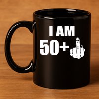 I Am 51 Middle Finger Funny 51st Birthday 11oz C Handle Ceramic Mug