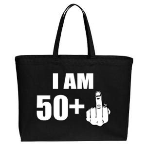 I Am 51 Middle Finger Funny 51st Birthday Cotton Canvas Jumbo Tote