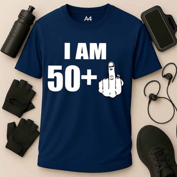 I Am 51 Middle Finger Funny 51st Birthday Cooling Performance Crew T-Shirt