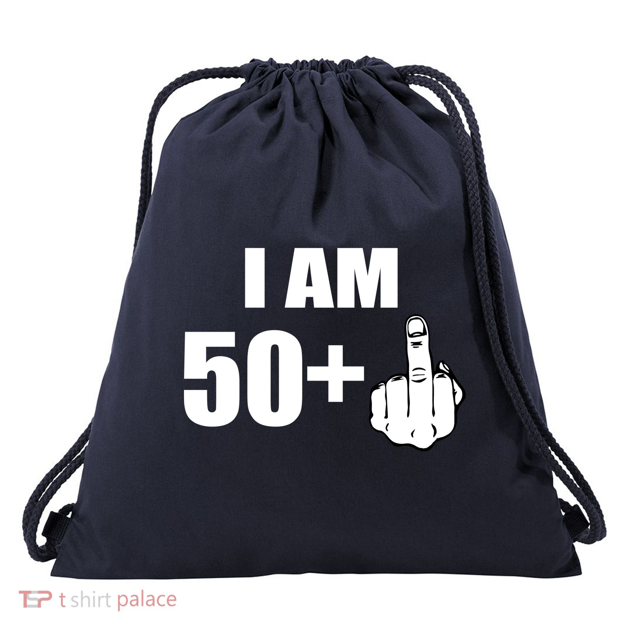I Am 51 Middle Finger Funny 51st Birthday Drawstring Bag