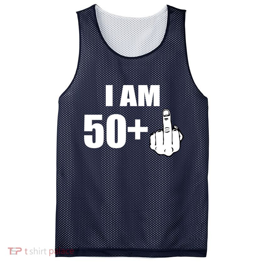 I Am 51 Middle Finger Funny 51st Birthday Mesh Reversible Basketball Jersey Tank